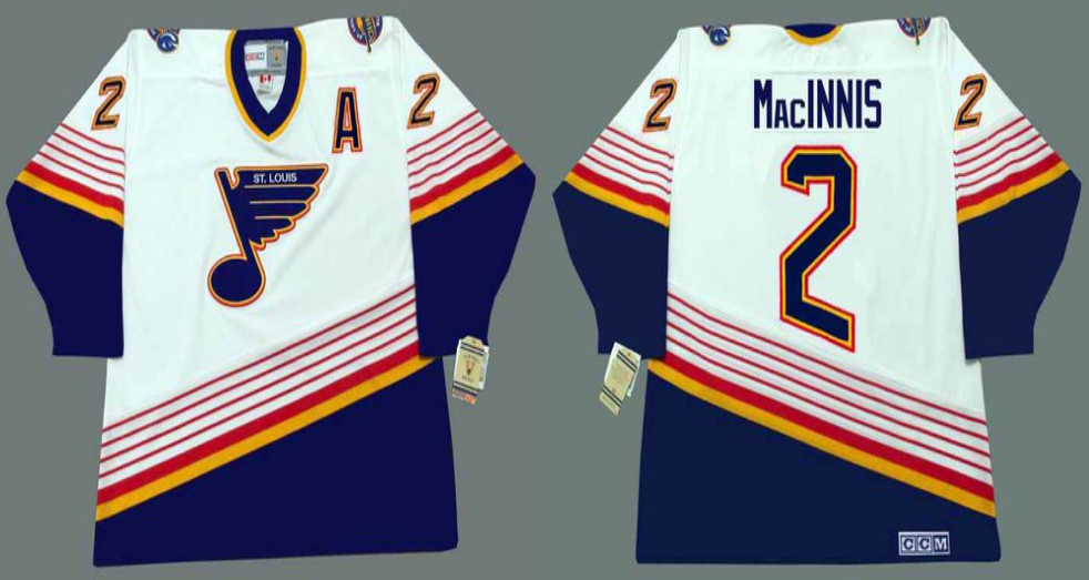 2019 Men St.Louis Blues 2 Macinnis white CCM NHL jerseys